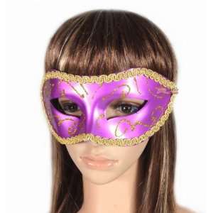    Venetian Cosplay Mask   Purple Roleplay Prop 