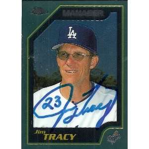  Jim Tracy Signed Los Angeles Dodgers 2001 Topps Card 