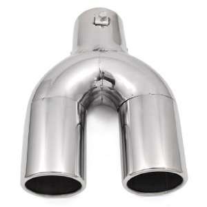 Custom Look 2.5 Inlet 2 Outlet Double Dual Tailpipe Exhaust Muffler 