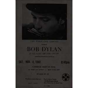  Dylan ORIGINAL 1961 handbill from the Folklore Center 