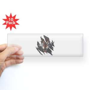  Bumper Sticker Clear (10 Pack) Wolf Rip Out Everything 