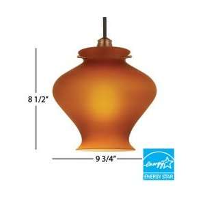  Pld F4 487Am/Wt   Amber / White Monopoint Pendant   A19 
