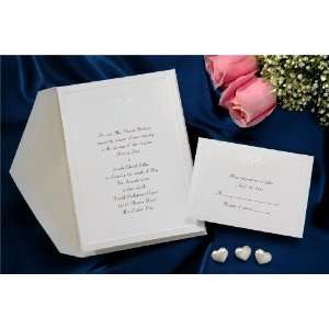  Joined Embossed Hearts Wedding Invitations Health 