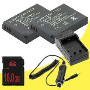  TWO LP E5 Lithium Ion Replacement Batteries w/Charger 