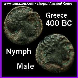 Ancient Greece 400 BC. MALE YOUTH. NYMPH. THESSALY, PHALANNA. RARE 