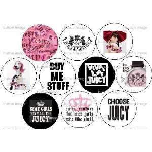    Set of 10 Juicy Couture Pinback Buttons Pins 