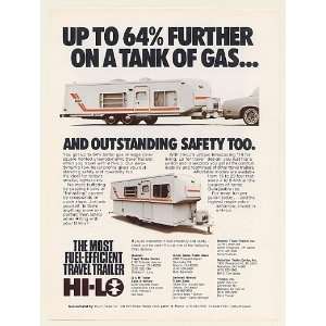  1983 Hi Lo Travel Trailer Fuel Efficient Ohio Dealer Print 