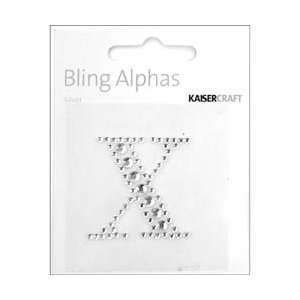 Kaisercraft Bling Alphas Self Adhesive Rhinestone Letter 1.375 Silver 