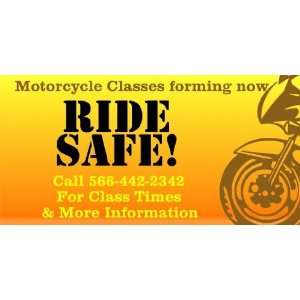    3x6 Vinyl Banner   Motorcycle Safety Classes 