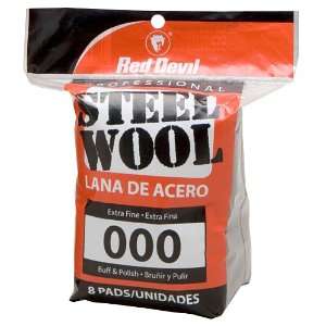  Red Devil 0321 8 Pack Steel Wool, 000 Extra Fine