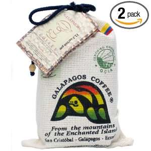 Galapagos Islands Organic Coffees Artesanal Linen Bag Roasted Ground 