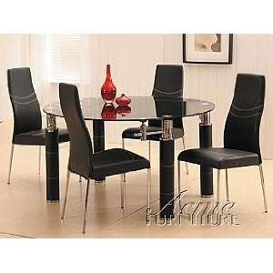   Furniture Glass Top Dining Table 5 piece 06800 Set