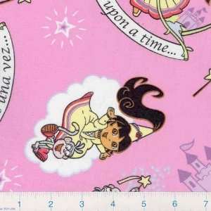  45 Wide Dora The Explorer Princess Pink Fabric By The 