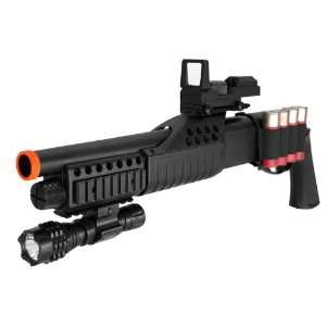  M180 B2 Spring Loaded Airsoft Shotgun W/ Laser Sight and 