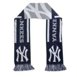  New York Yankees Navy Blue Gray Team Stripe Scarf Sports 
