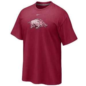  Arkansas Razorbacks Distressed Logo T Shirt by Nike 