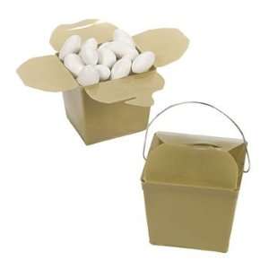  Take Out Boxes   Gold   Party Favor & Goody Bags & Plastic 