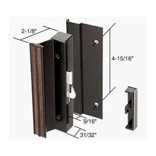 High Profile Black Hook Style Surface Mount Sliding Glass Door Handle 
