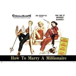 HOW TO MARRY A MILLIONAIRE   MONROE   NEW MOVIE POSTER (Size 24x36)