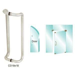   CD18X18BS CRL Brushed Stainless 18 Glass Mounted Offset Pull Handle
