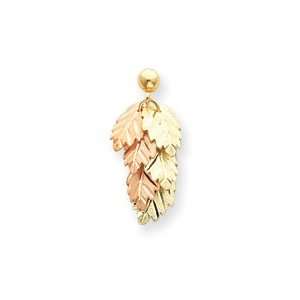  10k Tri color Black Hills Gold Leaf Earrings Jewelry