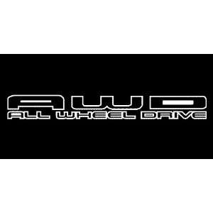 Subaru AWD All Wheel Drive Outline Windshield Vinyl Banner Decal 36 