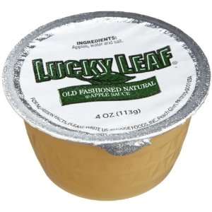 Lucky Leaf Old Fashioned Natural Applesauce, no Sugar Added, 4 Ounce 