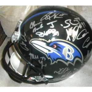  Ravens Team Signed Helmet   Autographed NFL Helmets 