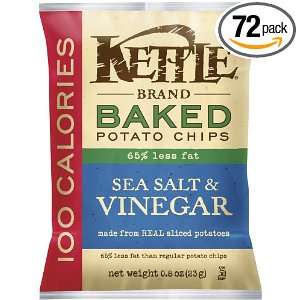 Kettle Bakes 100 Calorie Sea Salt and Vinegar, .8 Ounce (Pack of 72 