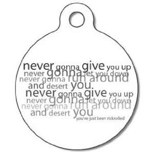  RickRolled Pet ID Tag for Dogs and Cats   Dog Tag Art Pet 