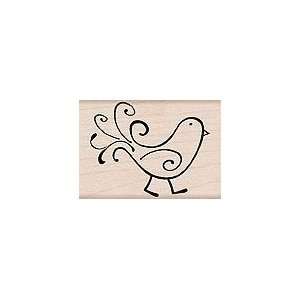 Sketched Bird Wood Mounted Rubber Stamp (C4689)