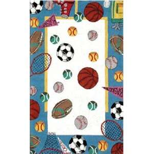  The Rug Market Kids Time Out 16400 White and Blue Kids 