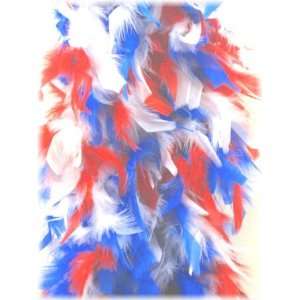  Usa Red White Blue Mixed 6 Foot 60 Gram Feather Boas 