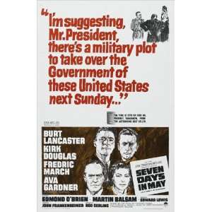   Seven Days in May (1964) 27 x 40 Movie Poster Style B