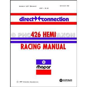  1964 1971 Direct Connection 426 Hemi Racing Manual Reprint 