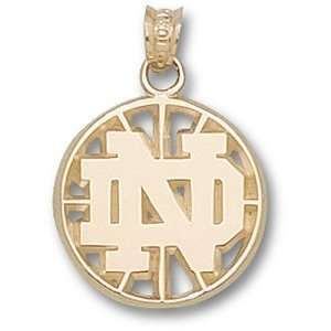   of Notre Dame ND Pierced Bball Pendant (14kt)