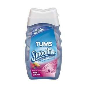  Tums Smoothies Extra Strength Antacid Tablets Berry Fusion 