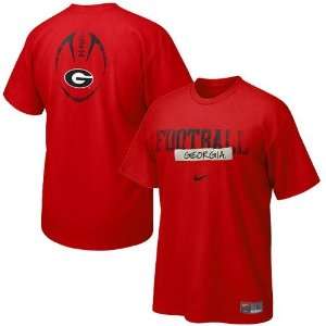  Nike Georgia Bulldogs Red Team Issue T shirt Sports 
