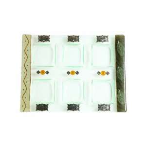   Seder Plate with Plaques, Diamonds and Beads 