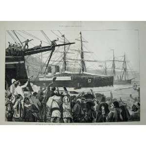   1882 War Egypt Orient Steam Ship Scots Port Said Suez