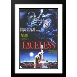 Faceless 20x26 Framed and Double Matted Movie Poster   Style A   1988