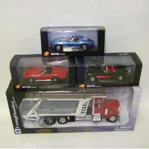   Cast and Plastic Car Collectibles with Peterbilt Trailer   132 Scale
