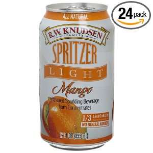   Knudsen Spritzer, Light Mango, Low Calorie, 12 Ounce Cans (Pack of 24