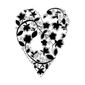  Wood Mounted Rubber Stamp 3 1/2x4 1/4 Love Grows 