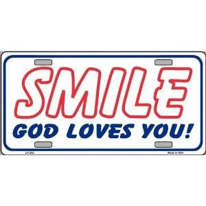  America sports Smile God Loves You License Plates Sports 