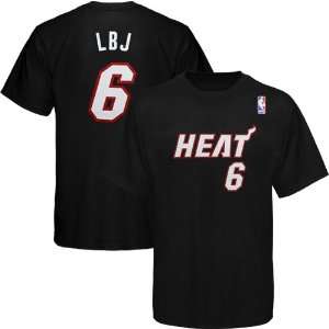  adidas Miami Heat #6 LeBron James Flat Nickname Player T 