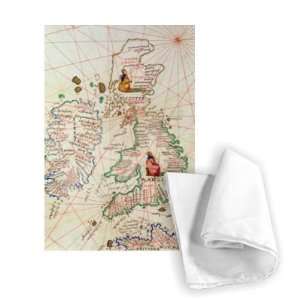 The Kingdoms of England and Scotland, from   Tea Towel 100% Cotton 