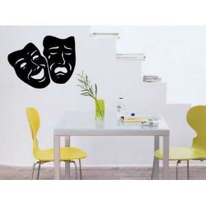  Comedy Tragedy Theater Mask Art Wall Decal Sticker