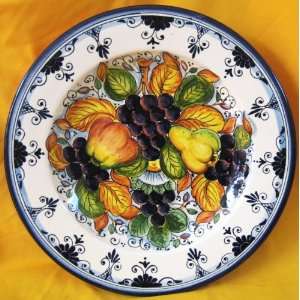 Florence Fruit 16 Decorative and Serving Platter   Italian Ceramics 
