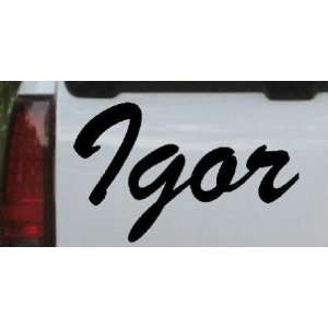  Black 18in X 11.3in    Igor Names Car Window Wall Laptop 